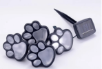 Garden or Yard Paw Print Solar Lights - 4pack