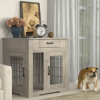 Dog Crate End Table with Drawer