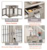 Dog Crate End Table with Drawer