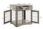 Dog Crate End Table with Drawer