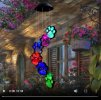 Solar Powered Lighted Paw Print Wind Chime