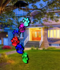 Solar Powered Lighted Paw Print Wind Chime