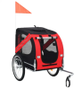 Sturdy Red and Black Bicycle Trailer for Dogs