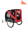 Sturdy Red and Black Bicycle Trailer for Dogs