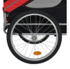 Sturdy Red and Black Bicycle Trailer for Dogs