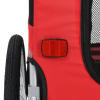 Sturdy Red and Black Bicycle Trailer for Dogs