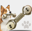 Ball Barbell Cotton Rope Dog Dental Chew