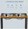 Elevated Adjustable Dog Feeding Bowls Stand