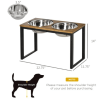 Elevated Adjustable Dog Feeding Bowls Stand