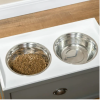 Elevated Cabinet for Dogs Feeder with Storage