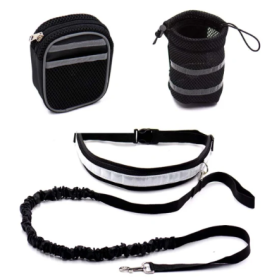 Dog Leash with Reflective Hands Free with Waist Band