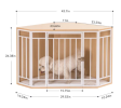 Wood and Metal Corner Dog Crate and Kennel