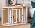 Wood and Metal Corner Dog Crate and Kennel