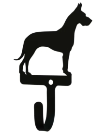 Great Dane Wrought Iron Wall Hook