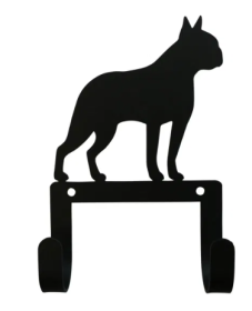 Boston Terrier Wrought Iron Wall Hook