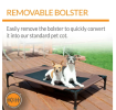 Raised Mesh Dog Bed with Removeable Bolsters