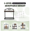 Adjustable Heights Elevated Dog Bowl Feeder Stand