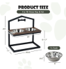 Adjustable Heights Elevated Dog Bowl Feeder Stand