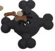 Pet Life Quad-Bone Dog Chew Toy - Black