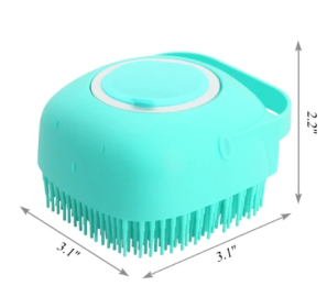 Dog Shampoo Brush with Silicone Bristles