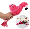 Plush Squeaking Pink Flamingo Dog Chew Toy