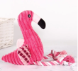 Plush Squeaking Pink Flamingo Dog Chew Toy