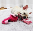 Plush Squeaking Pink Flamingo Dog Chew Toy