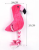 Plush Squeaking Pink Flamingo Dog Chew Toy