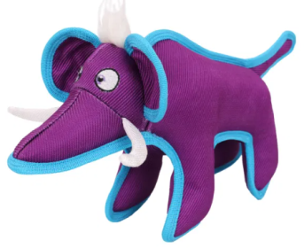 Purple Elephant Durable Dog Chew Toy