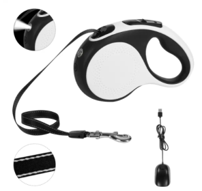 Retractable Leash with LED Light for Dogs Heavy Duty