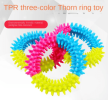 Tri-color Bite Ring Toy for Dogs