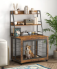 Furniture Dog Crate Table with Shelves