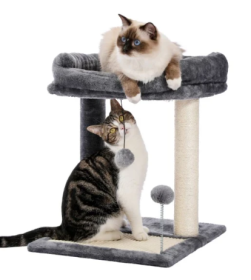 Small Cat Tree with Wrapped Scratching Posts