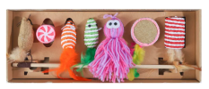 Fun Teaser Stick Cat Toys Set - 7 pieces