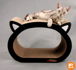 Fun Feline Head Shaped Scratcher Stand for Cats