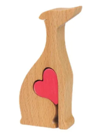 Special Wooden Love for Dogs Heart Ornament