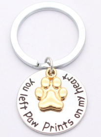 Fun Paw Print Key Fob