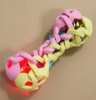 Woven Rubber Lighted Bell Bone Chew for Dogs