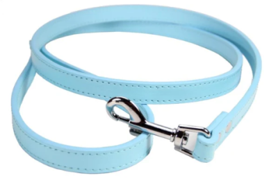 Soft Faux Leather Training Leash for Small Dogs (Color2: Sky Blue)