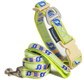 Touchdog 'Chain Printed' Tough Embroidered Collar and Leash (size: Small)