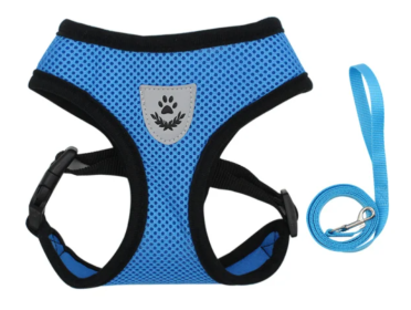 Adjustable No-Pull Dog Harness (Color2: Blue, size: Small)