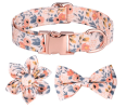 Adjustable Dog Collar With Multicolor Flower Patterns