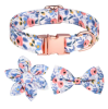 Adjustable Dog Collar With Multicolor Flower Patterns