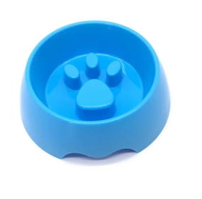 Anti-choke Bowl Slow Food Bowl Thickened Plastic Bowl (Color2: Blue)