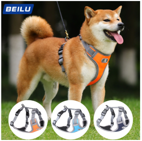 Dog Harness Light-Weight Breathable Reflective Mesh (Color2: Orange, size: Small)