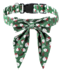 Christmas Collar with Long Bowtie and Adjustable Buckle