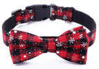 Christmas Snowflake Bowtie Dog Collar