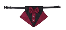 Wedding Suit Dog Collar Triangle Scarf and Drool Towel