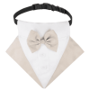 Wedding Suit Dog Collar Triangle Scarf and Drool Towel