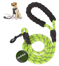 Reflective Strong Dog Leash Padded Handle (Color2: Red)